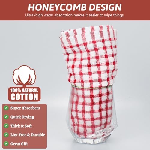 Nialnant 8 Pack Kitchen Towels, Dish Towels for Kitchen, 100% Cotton Dish Cloths for Washing Dishes, Quick Drying Reusable Cleaning Rag - 25 x 16 in - Image 3