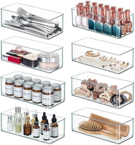 Qilinba 8 PACK Drawer Organizers Deep Drawer Organizer Bins by QILINBA