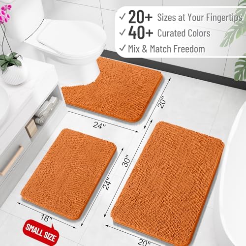 OLANLY Bathroom Rugs 34x21, Extra Soft Absorbent Chenille Bath Rugs - Image 2