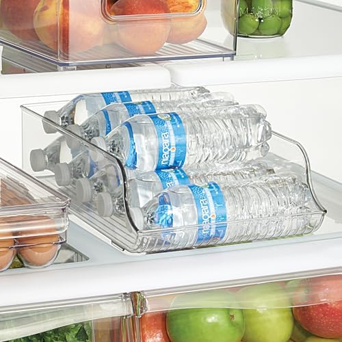iDesign Water Bottle Organizer for Fridge, Set of 4, Clear - Image 3