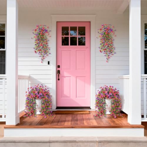 Hommyea Artificial Fake Fall Flowers Plants for Outdoors Mums Home Decor - Image 3