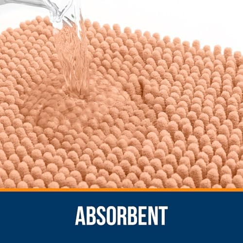OLANLY Small Bathroom Rugs 24x16, Extra Soft Absorbent Chenille Bath Rugs - Image 4