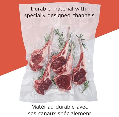 FoodSaver Vacuum Sealer Bags, Rolls for Custom Fit Airtight Food Storage and Sous Vide, 8" x 20' (Pack of 2) - Image 4