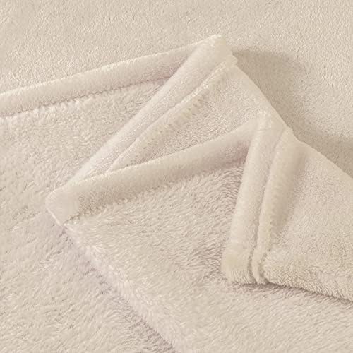BEDELITE Fleece Blanket Soft Plush Twin Size Blanket Beige 60"x80" - Image 6