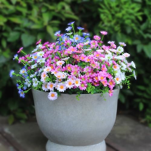 alyptus Enhance Your Outdoor Space Artificial Flowers & Plants 20 Bundles Anti-UV Simulated Flowers Lifelike Fake Silk Colorful Daisy Bulk for Christmas Thanksgiving Decoration (20 Bundles 1#) - Image 6