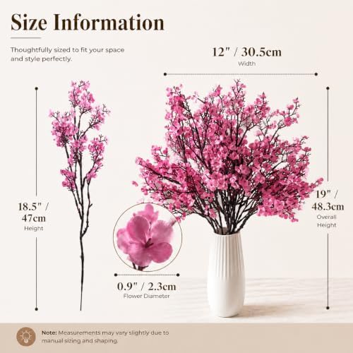 Mandy's 6 Bundles Artificial Light Brown Baby’s Breath Flowers - Image 3