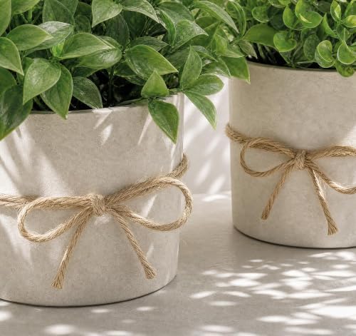 Small Fake Plants,4 PACK Faux Artificial Plants Indoor in Pot with Rope - Image 5
