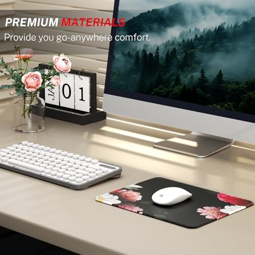 MROCO Essential Office & Gaming Mouse Pad, 8.5 x 11 Inch, Black Flower - Image 6