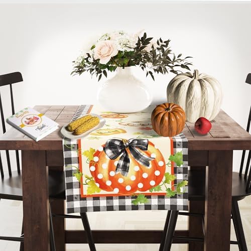 OHOME Thanksgiving Decorations - Thanksgiving Table Runner | Thanks Giving Table Decor | Friendsgiving Party Decorations Centerpieces Supplies Essentials for Room Office Indoor - Image 4