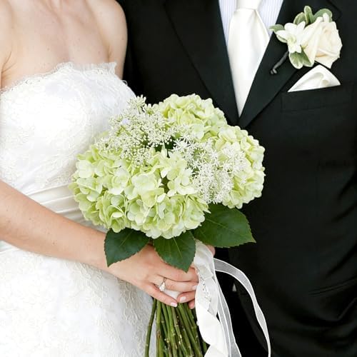 4 Pcs Fake Hydrangeas, 20'' Tall Large Bloom Latex Hydrangea Real Touch Faux Lifelike Silk Flowers Bouquet for Vase Filler Home Office Wedding Party Decor, DIY Floral Arrangement, Centerpieces - Image 6