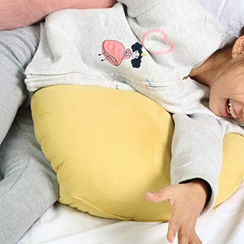 Round Throw Pillow 16x16 Down-Like Polyester Filling Super Soft Cushion Ultra Fluffy Feather-Like Touching Decor Circle Round Floor Pillow for Couch Bed, 1 Piece, Ginger Yellow - Image 5