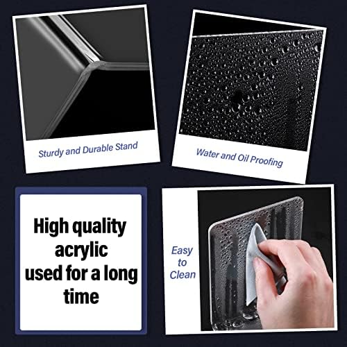 Yulejo 8 Pcs Clear Acrylic Book Ends for Shelves Heavy Duty L Shaped - Image 4