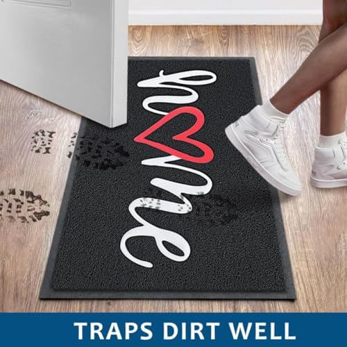 EARTHALL Door Mat 2-Pack Outside Inside Home Doormat 30"x17.5" Durable Floor Mat Non Slip Rug Ultra Absorb Mud Easy Clean Front Doormat for Garage, Entryway, Patio, High Traffic Areas, Black - Image 4