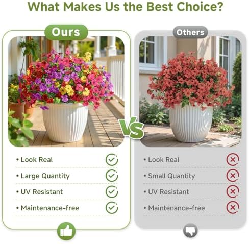 Alupssuc 24 Bundles Artificial Daisy Flowers UV Resistant for Outdoor Decor - Image 4