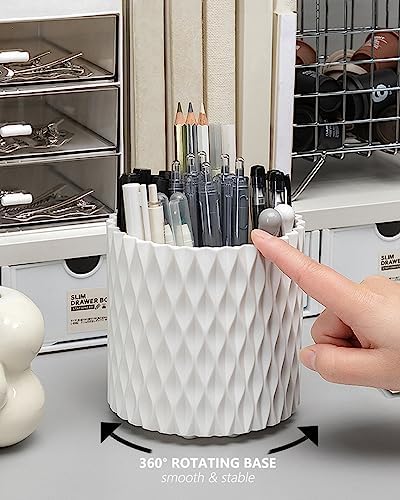 Lebenrich Blue Desk Accessories Pen Holder for Desk, Pencil Cup Holder - Image 3