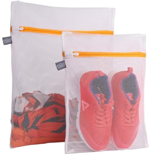 Laundry Bags Mesh Wash Bags, Lingerie Bag for Washing Delicates, Orange,M+L by Kimmama