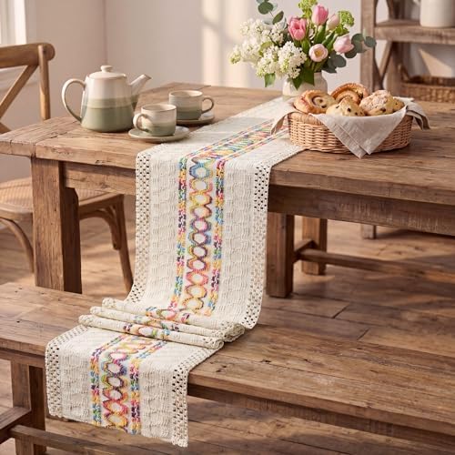 Artoid Mode Colorful Farmhouse Rustic Table Runner 12x36 Inch - Image 5