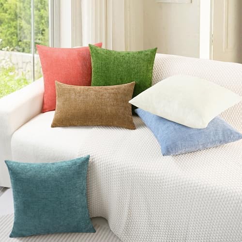 CaliTime Decorative Couch Throw Pillow Covers 20 X 20 Inches Cream - Image 4