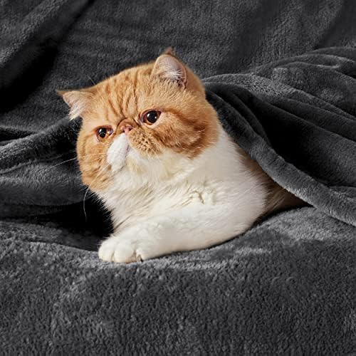 Bedsure GentleSoft Fleece Blanket California King Size Charcoal - Lightweight Plush Fuzzy Cozy Soft Bed Blankets, 102x96 inches - Image 3