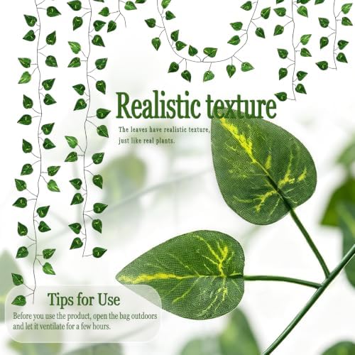 54 Pack 405ft Fake Vines Hanging Greenery Garland, Faux Leaves Plants, Artificial Ivy Vines for Bedroom Wall Decor, Garden & Outdoor Wall Decoration - Image 3