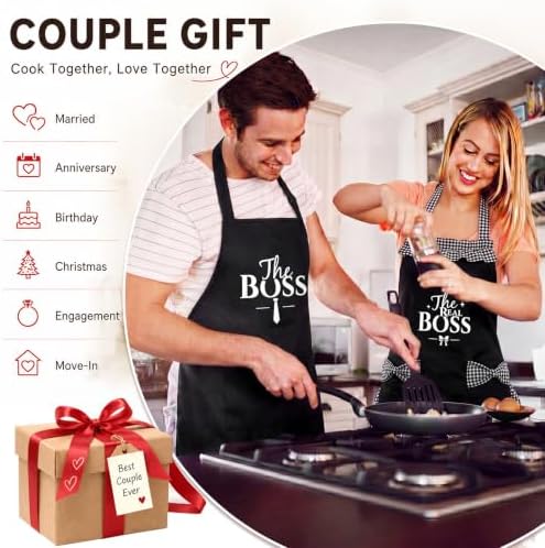 King & Queen Aprons Gift for Couple - Image 4