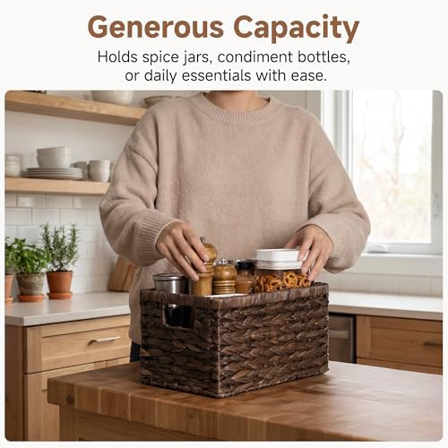 StorageWorks Storage Baskets for Organizing,Hyacinth Storage Baskets,2-Pack - Image 4