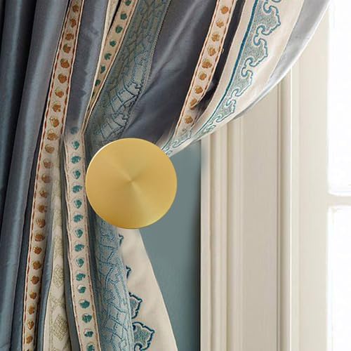 Curtain Tiebacks 2 Pack Curtain Holdbacks Zinc Alloy Curtain Tiebacks Wall Mounted with Screws, Decorative Curtain Holders for Drapes Stylish Gold Curtain Tieback Hooks for Home Office - Image 6