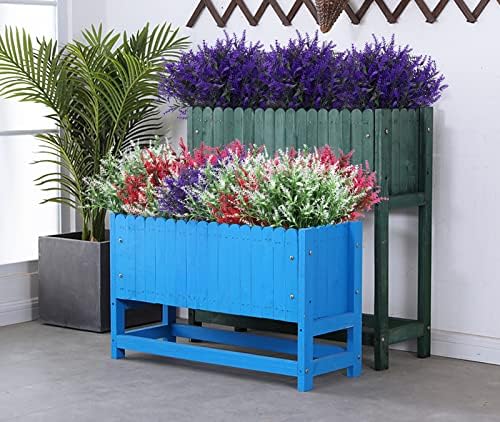 RECUTMS Artificial Fake Outdoor Plants Flowers for Spring Decoration Purple - Image 5
