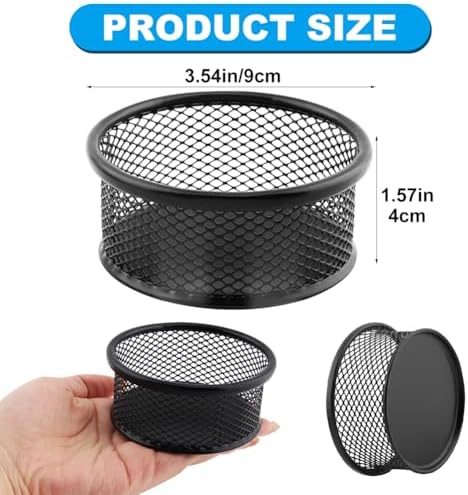 4Pack Paper Clip Holder for Desk,Wire Mesh Paperclip Dish Holders - Image 2