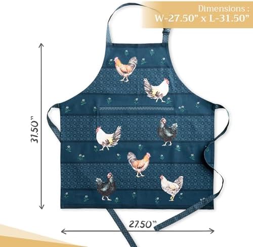Maison d' Hermine Aprons for women with Pocket 100% Cotton (27.50"x31.50") - Image 4
