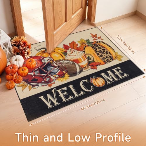 Vaukki Fall Pumpkin Entryway Mat for Front Door, 32x48 Inch Entrance Mat - Image 2
