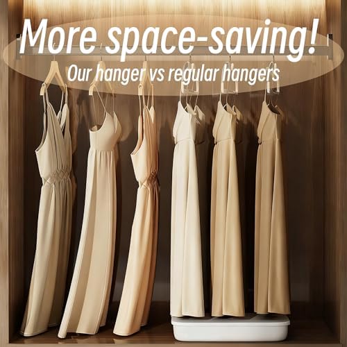 Short Neck Plastic Hangers 20 Pack, Non Slip Clothes Hangers Grey - Image 2