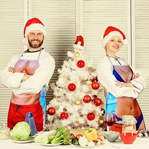 Hillban 2 Pack Funny Hawaiian Aprons Hula Theme for Men Women - Image 6
