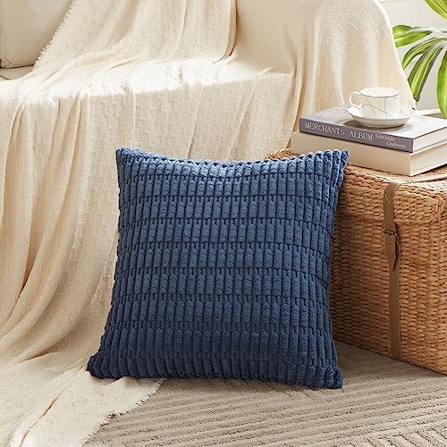 Fancy Homi 4 Packs Decorative Throw Pillow Covers for Living Room Couch Bed, Modern Farmhouse Boho Home Décor Accent Cushion Case, 16" x 16", Dusty Blue - Image 2