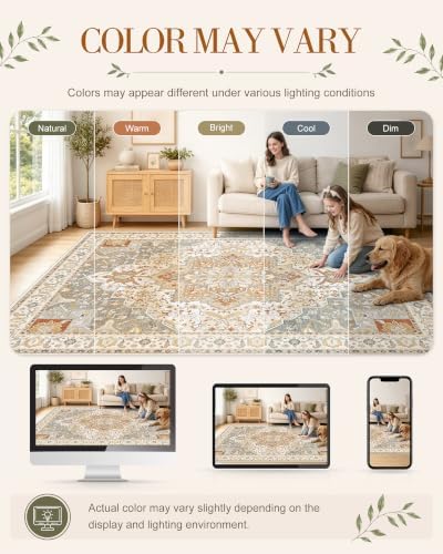OLANLY 2'6"x12' Washable Runner Rug, Non Slip Carpet for Hallway Kitchen - Image 2