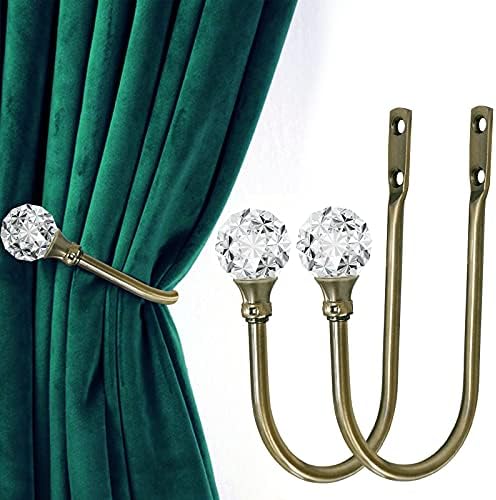 Curtain Holdback, 2pcs Wall Mounted Drapery Tiebacks, Sliver by HEMOUR