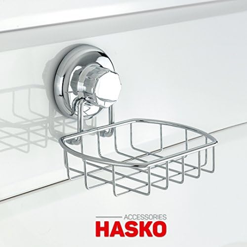 HASKO Suction Cup Soap Dish for Shower Wall, Rustproof Stainless Steel Shower Soap Holder Suction, Bathtub Bathroom Bar Soap Holder (Chrome) - Image 2