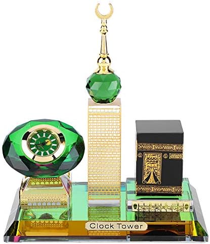 Ramadan Decorations for Home Muslim 21×18×10 Muslim kaaba Clock Tower Model Islamic Architecture handicrafts Home Desktop Decor - Image 6