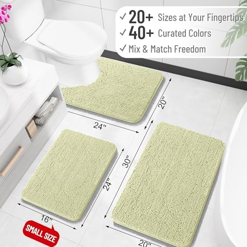 OLANLY Bathroom Rugs 35x24, Extra Soft Absorbent Chenille Bath Rugs - Image 2