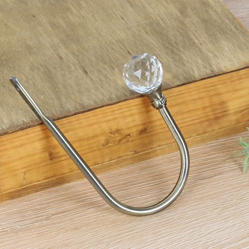 Groleca U Shaped Metal Curtain Holdbacks, Curtain Tiebacks, Antique Brass - Image 5