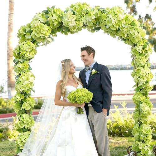 Jahe 4 Pcs Hydrangea Artificial Flowers, 20'' Tall Large Bloom Faux Hydrangea Flowers, Real Touch Fake Flowers, Bouquet Home Wedding Part Decor, DIY Floral Arrangement, Green - Image 5