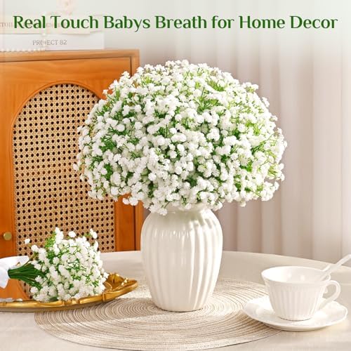 100Pcs Baby Breath Flowers Artificial Bulk, White Babys Breath Fake Flowers - Image 4