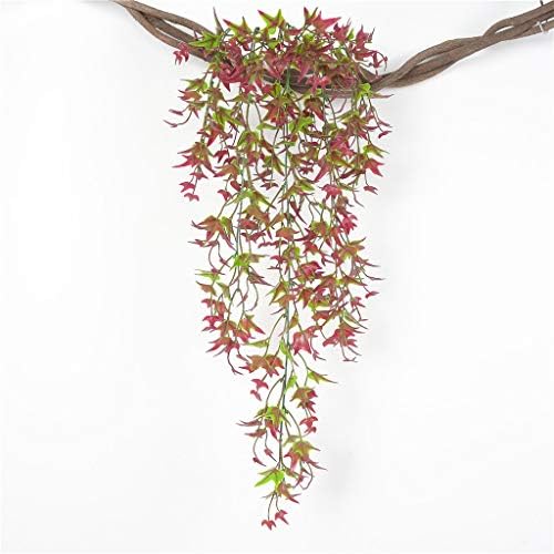 PASYOU Artificial Vine, Hanging Ivy Sweet Potato Leaves Plastic Plants Foliage Vines, UV Resistant Greenery Fake Flowers for Indoor Outdoor Garden Door Wall Wedding Party Table Decoration Red 2 Pack - Image 6