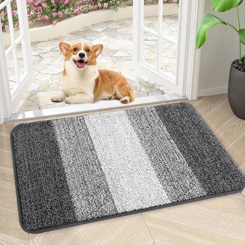 Kitinjoy Indoor Outdoor Door Mat, 30x27 Non-Slip Dirt Trapper Doormats by Kitinjoy