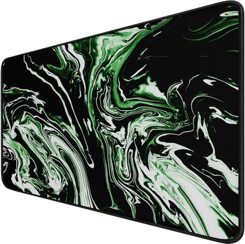 Large Extended Mouse Pad with Stitched Edges, Non-Slip Natural Rubber Base by Hsmienk