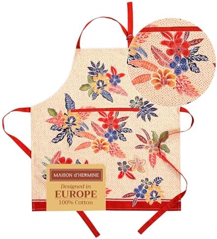 Maison d' Hermine Aprons for women with Pocket 100% Cotton (27.50"x31.50") by MaisondHermine