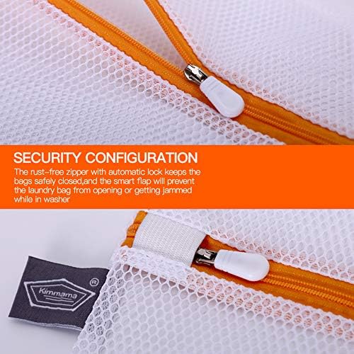 Laundry Bags Mesh Wash Bags, Lingerie Bag for Washing Delicates, Orange,M+L - Image 5