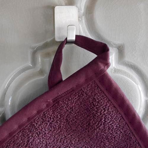 RITZ Terry Potholder & Hot Pad: Unparalleled Heat Resistant, Durable 100% Cotton – Ergonomically Designed for Optimal Grip – Easy-Care Machine Washable – 4-Pack, Beet - Image 3