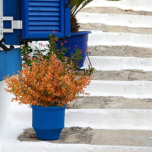 24PCS Artificial Eucalyptus Plants,Fake Boxwood Shrubs UV Resistant No Fade Faux Plastic Greenery for Wedding Bridal Bouquet Indoor Outdoor Home Garden Kitchen Office Table Vase(Fall) - Image 5