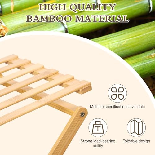 Bamboo Shoe Rack 4 Tier Foldable Shoe Rack for Entryway - Image 2